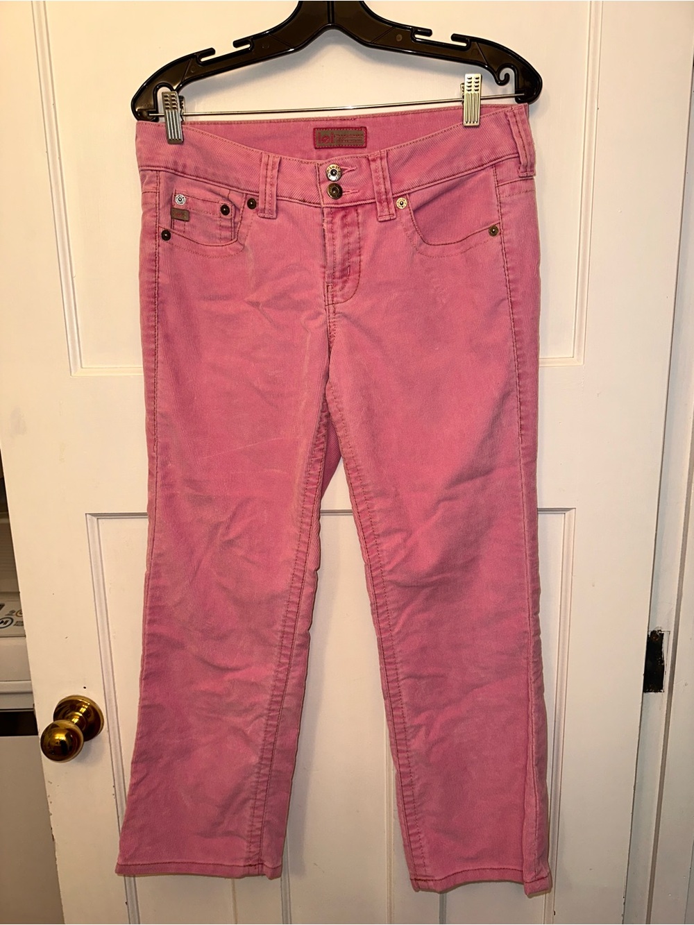 2️⃣Y2K Women’s Low Rise Sz 11 Pink Corduroy Jeans